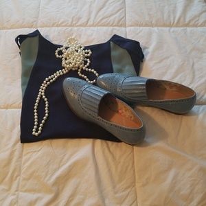 Blue loafers